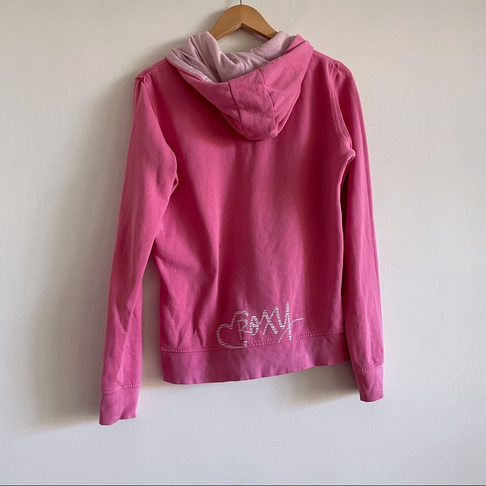 vintage y2k pink hoodie roxy jumper 2000s surf sweater. - Picture 7 of 7